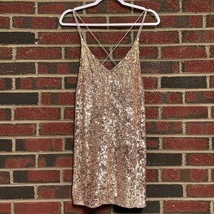 Free People Sequins Mini Dress Tunic Top Women’s Small ?